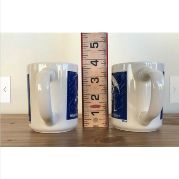 Retro Morton Salt Girl Advertising Coffee Mugs Set of 2 When it Rains it Pours - Picture 6 of 6